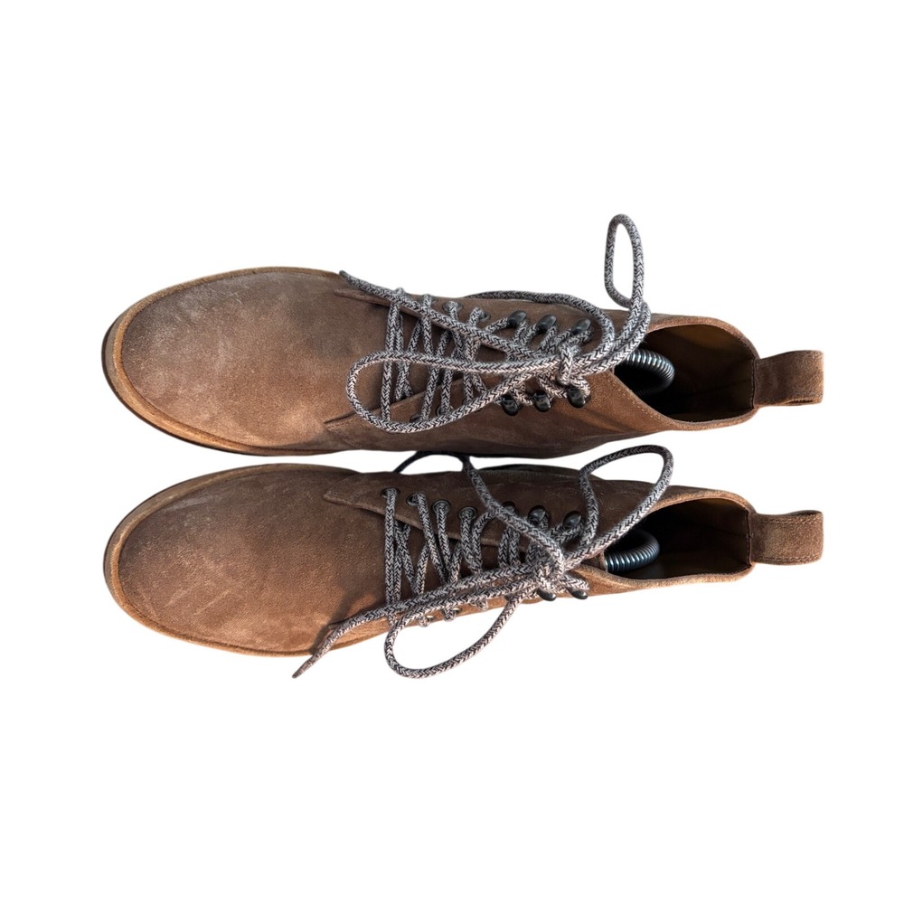 Jenni Kayne Canyon Suede Brown Lace Up Ankle Boots Made in Italy Size 37 US 7 - Picture 3 of 11